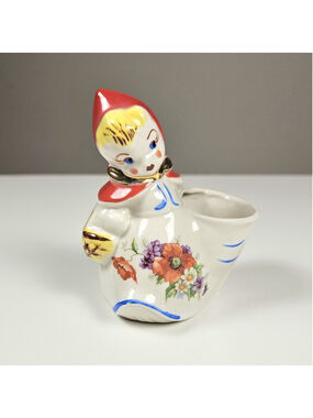 Vintage Hull Pottery Little Red Riding Hood Open Sugar Bowl 1940s Regal China